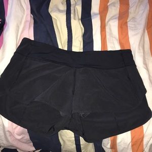 lulu lemon black workout shorts